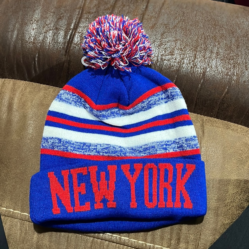 New York Blended Colors Men's Winter Knit Pom Beanie Hat